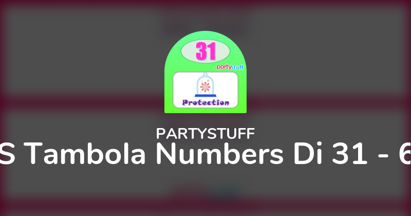 Sticker Maker - PS Tambola Numbers Di 31 - 60